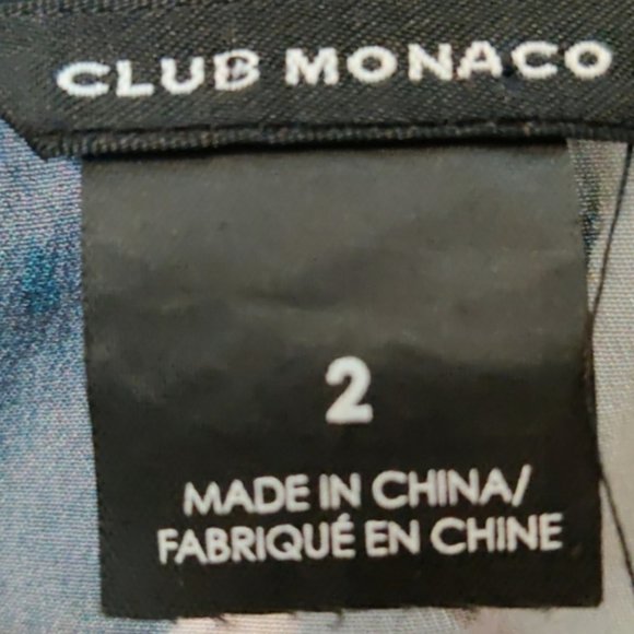 Club Monaco 100% Silk Grey Rose Dress EUC sz 2 - Picture 3 of 8